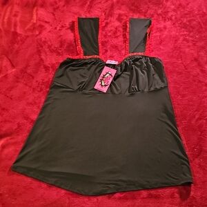 Demi Loon Black and Red Top Size XL